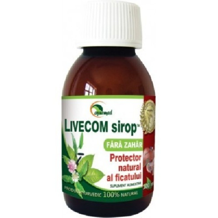 Hepato-biliare - Livecom  Sirop Fara Zahar 100ml Ayurmed