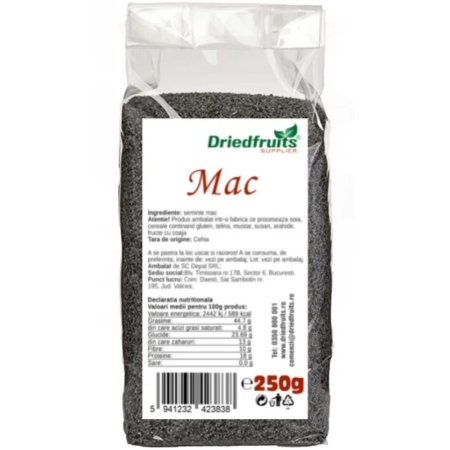 Seminte, nuci - Mac Seminte 250gr Dried Fruit