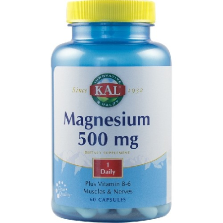 Imunitate - Magnesium 500mg, 60cps, KAL Vitamins