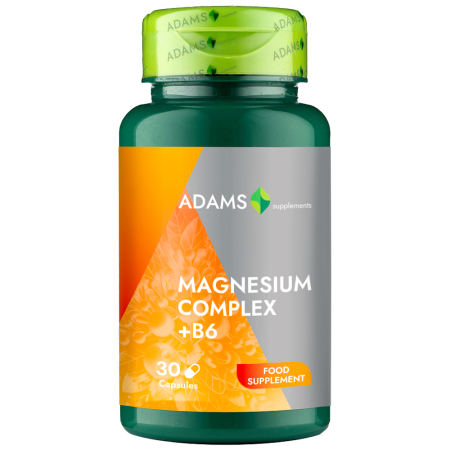 Multiminerale - Magnesium Complex + B6, 30cps, Adams Supplements