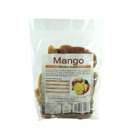 Fructe uscate - Mango Uscat Natural 200gr Deco Italia