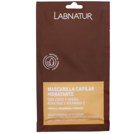 Cosmetice Bio si naturale - Masca de Par cu Keratina, Cocos si Ovaz, 20ml, LabNatur