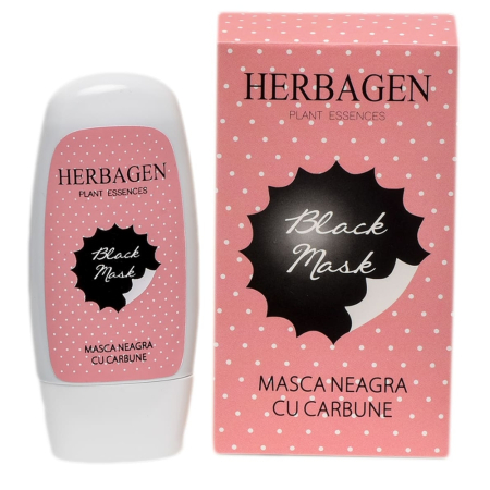 Creme cosmetice - Masca neagra cu carbune, 50g, Herbagen
