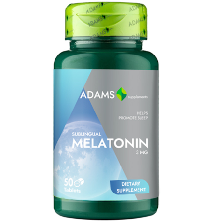 Melatonina 3mg, 50tab, Adams Supplements [0]
