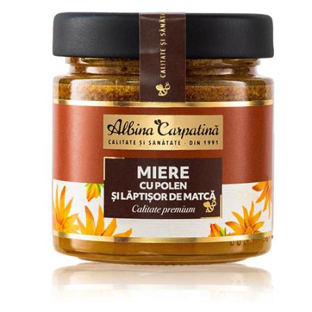 Miere - Miere cu Polen si Laptisor de Matca 270gr Albina Carpatina
