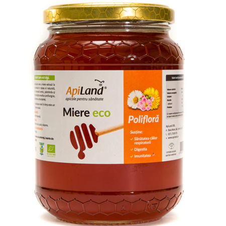 Dulciuri, patiserii - Miere Poliflora Cruda 1 Kg Apiland