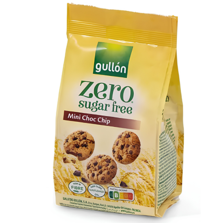 Patiserii - Mini Biscuiti fara Zahar cu Bucatele de Ciocolata si Indulcitor 75gr Gullon