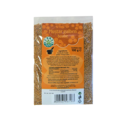 Mustar Galben Boabe 100g, Herbavit [0]