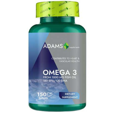 Cardiovasculare - Omega 3 1000mg, 150cps, Adams Supplements