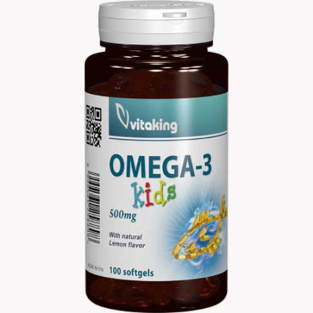 Omega 3 pentru Copii 500 mg  100 Cps softgels, Vitaking [1]