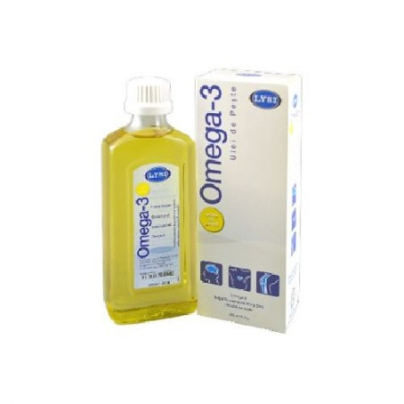 Cardiovasculare - Omega-3 Ulei Pur de Peste cu aroma de Lamaie 240ml Lysi