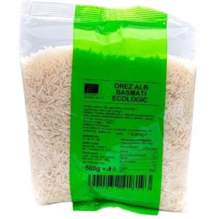 Mancare sanatoasa - Orez Alb Basmati Bio 500G,Driedfruits