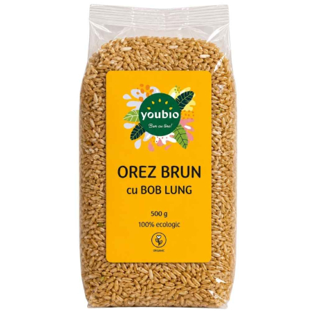 Cereale - Orez brun lung, organic, 500g, youbio