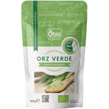 Suplimente alimentare - Orz Verde Pulbere Bio 125gr Obio
