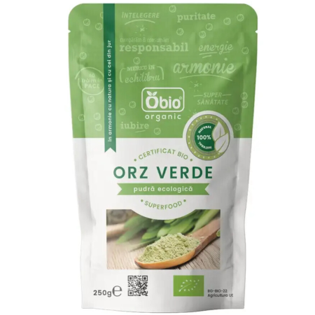 Imunitate - Orz Verde Pulbere Bio 250gr Obio