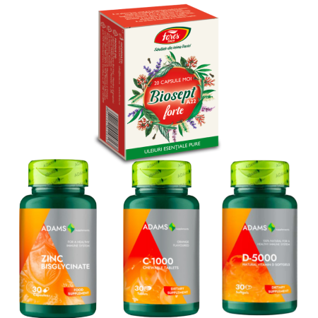 Pachet  Biosept Forte, Zinc, Vitamina C si D [0]