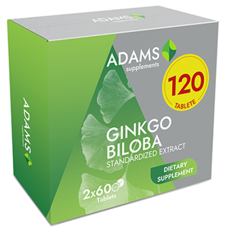 Memorie - Pachet Ginkgo Biloba 60 tab, 1+1, Adams