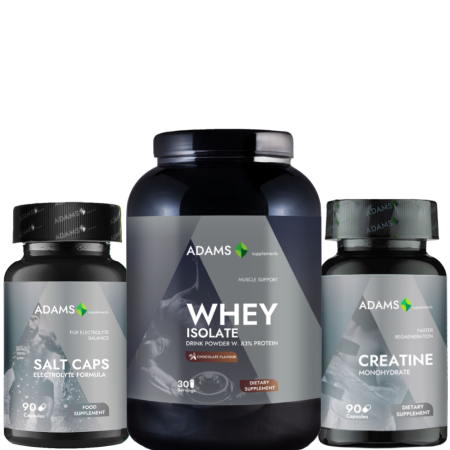 Suplimente fitness - Pachet Izolat ciocolata & Salt Caps & Creatina