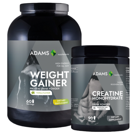 Pachet Proteina pentru cresterea masei musculare (vanilie), 3kg + Creatina [1]
