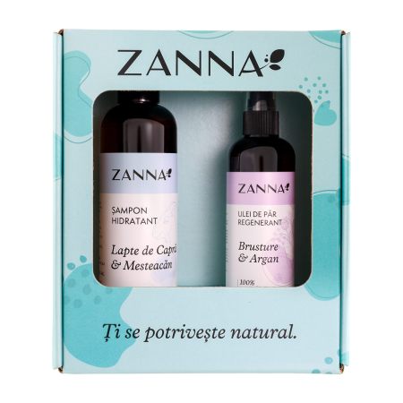 Pachet Sampon Hidratant + Ulei de par regenerant, Zanna [2]