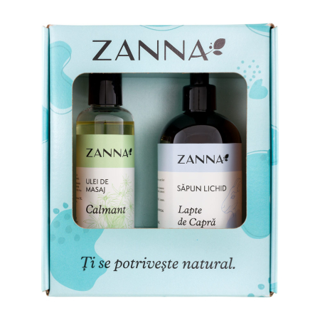 Pachet Set cadou Ulei de masaj CBD + Sapun lichid cu Lapte de Capra, Zanna [0]