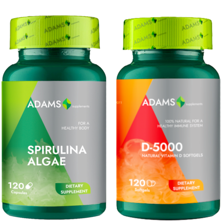 Vitamina D - Pachet Spirulina & Vitamina D 5000 UI