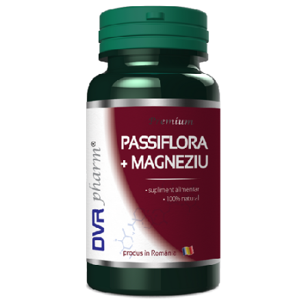 Somn usor - Passiflora + Magneziu, 60cps, DVR Pharm