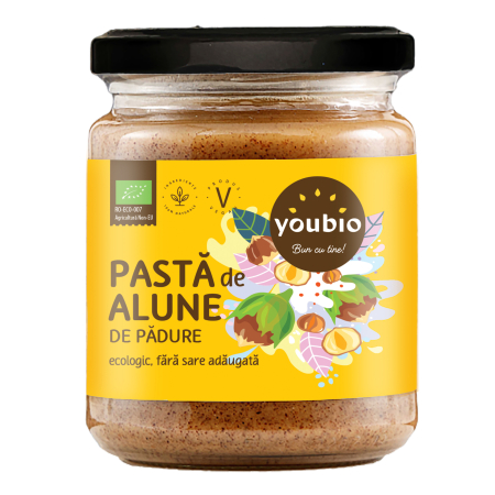 Unturi alimentare - Pasta de alune de padure, ecologic, 250g, Youbio