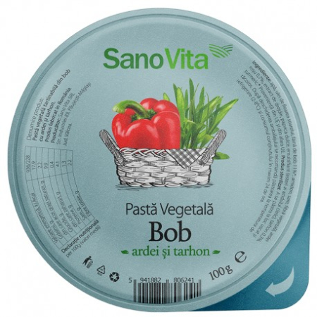 Unturi alimentare - Pasta Vegetala din Bob cu Ardei si Tarhon 100g Sano Vita