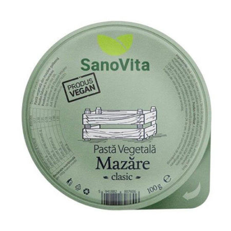 Alimente - Pasta Vegetala Mazare Galbena 100gr Sano Vita