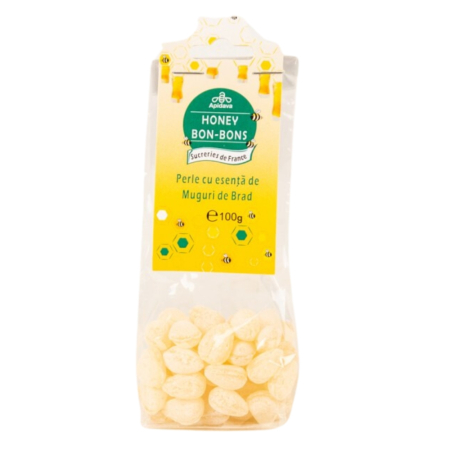 Bomboane - Perle cu esenta de muguri de Brad, 100g, Apidava