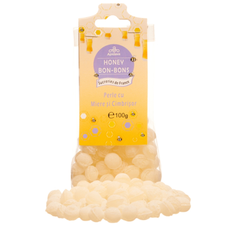 Bomboane - Perle cu Miere si Cimbrisor, 100g, Apidava