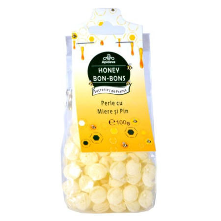 Bomboane - Perle cu Miere si Pin, 100g, Apidava