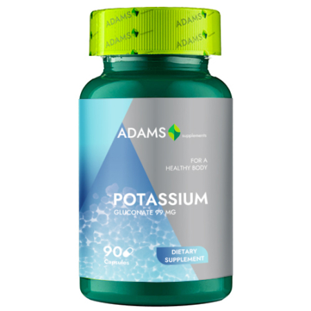 Sistemul osos - Potassium 99mg, 90cps, Adams Supplements