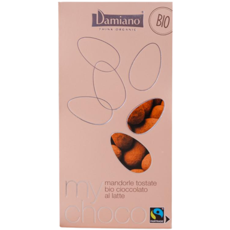 Ciocolata - Praline de Migdale Invelite in Ciocolata cu Lapte Eco 100gr Damiano