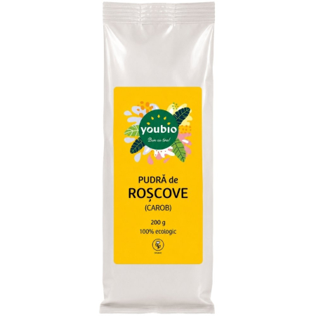 Superalimente - Pudra de Roscove (carob), organic, 200g, youbio