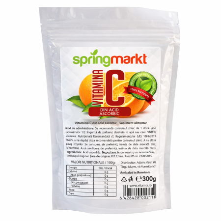 Pulbere de Vitamina C (acid ascorbic), 300g, springmarkt [2]