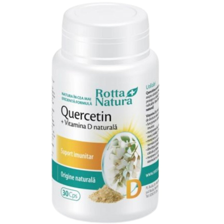 Produse naturiste - Quercetina cu Vitamina D Naturala, 30cps, Rotta Natura