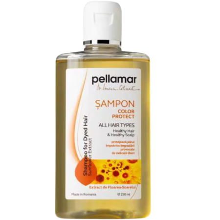 Cosmetice Bio si naturale - Sampon Par Vopsit cu Extract de Floarea Soarelui 250ml Pellamar