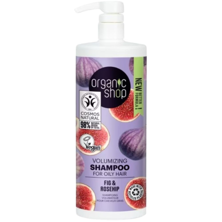 Cosmetice Bio si naturale - Sampon pentru Par Gras cu Smochine si Macese, 1 l, Organic Shop
