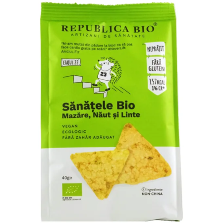 Snacksuri - Sanatele Mazare Naut si Linte Bio 40gr Republica Bio