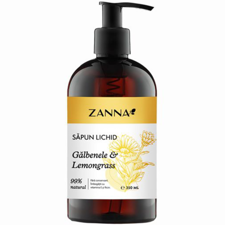 Sapun lichid cu Galbenele si Lemongrass, 350ml, Zanna [0]