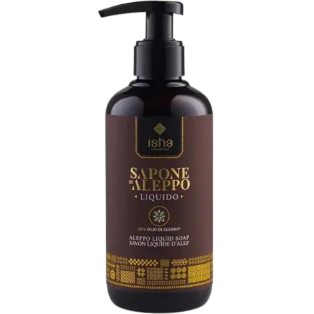 Sapunuri - Sapun lichid de alep cu 25% ulei de dafin, 250ml, Isha