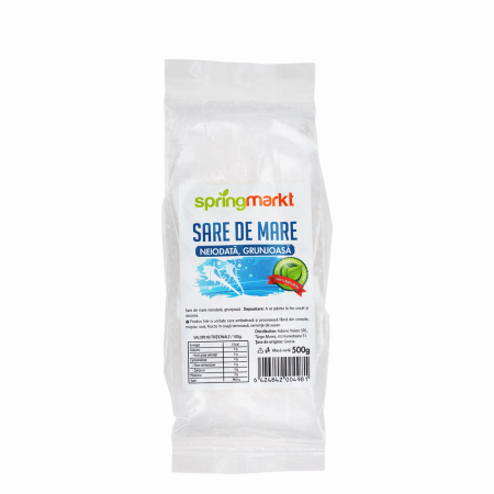 Sare alimentara - Sare de mare neiodata, 500gr, Springmarkt