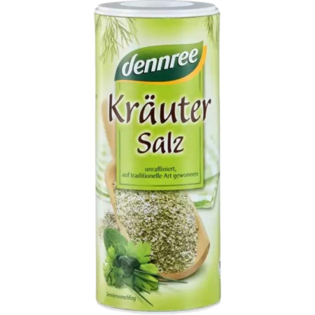 Sare alimentara - Sare Neiodata cu Plante Aromatice, Eco, 160g, Dennree
