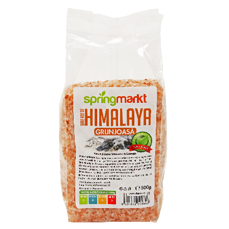 Condimente - Sare roz de Himalaya grunjoasa 1-3mm 500gr