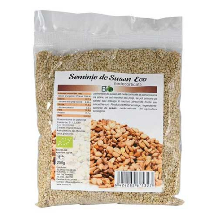Mancare sanatoasa - Seminte de Susan Eco Necorticate 250gr Deco Italia