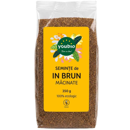 Seminte, nuci - Seminte in brun macinate, organic, 350g, youbio