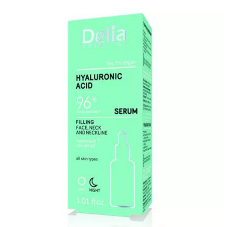 Cosmetice Bio si naturale - Ser Acid Hyaluronic Antirid Zi&Noapte Fata si Decolteu 30ml Delia Cosmetics