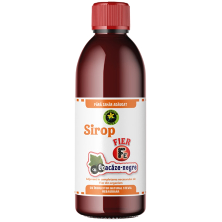 Sirop Fier cu Coacaze Negre, Indulcit cu Stevie, 500ml, Hypericum [0]